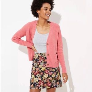 Loft Floral Print Fully Lined Mini Skirt Size 0